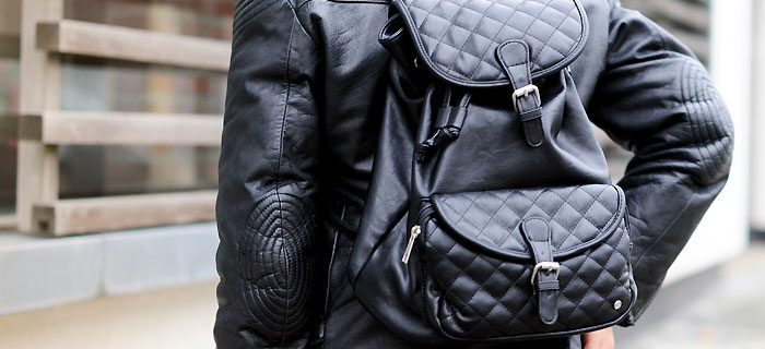 quilted backpack