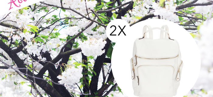 accessorize, white backpack