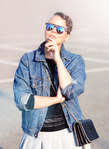 denim jacket, chanel bag - justlikesushi.com