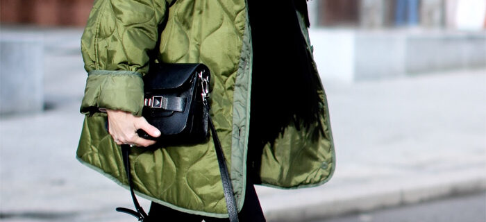 winter coat, green parka