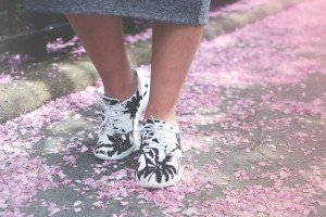 palm tree print sneakers