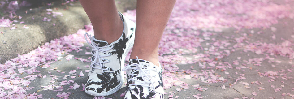 palm tree print sneakers