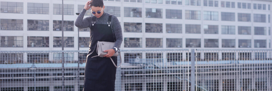 All the Sparkles | Noisey May leather pinafore dress, Asos lurex top, Puma basket sneakers, Denise Roobol bag, Strijp S, Christmas look - justlikesushi