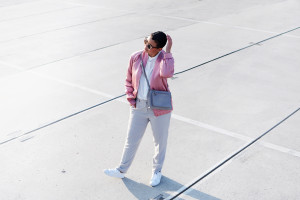 pink bomber jacket