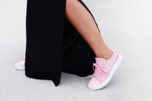 pink sneakers
